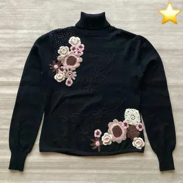 니트 짜임 디자인 티셔츠 모 100%