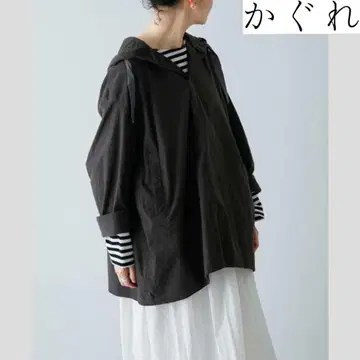 카구레 후디 튜닉 후디 튜닉 풀오버 차콜