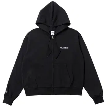 L 사이즈 TEAM G ZIP 후드티/BLACK