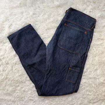 [ S ] 산카 데님 팬츠 페인터 팬츠 오렌지 스티치