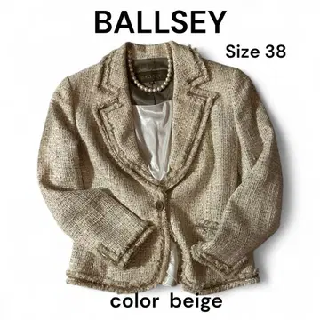 [ 새상품급 ] BALLSEY 트위드 자켓 베이지 계열 38 투모로우랜드
