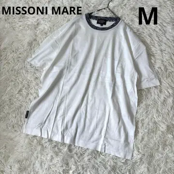 MISSONI MARE 코튼 T셔츠 화이트 M 이탈리아제