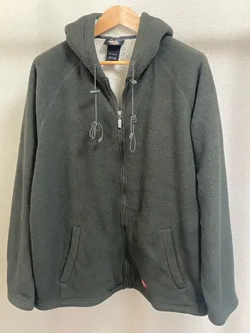 속기모! Dickies 플리스 자켓 후드 부착 올리브 그린