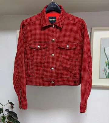 새상품 Juicy Couture 하운드 투스 패턴 숏 자켓