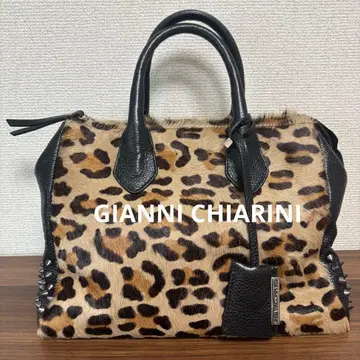 GIANNI CHIARINI 레오파드 퍼 2way 숄더백