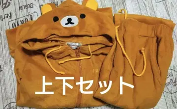 새상품급 리락쿠마 상하의 세트 룸웨어 풀 집업 후드티 인형옷