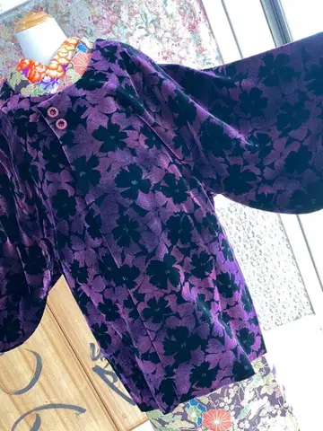 [ 기모노 코트 벨벳 벨로아 ]