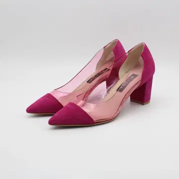 65 새상품 DIANA 다이애나 이소재 디자인 펌프스 (24cm)