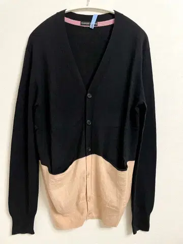 츠모리치사토 남성용 바이컬러 버튼 달린 가디건