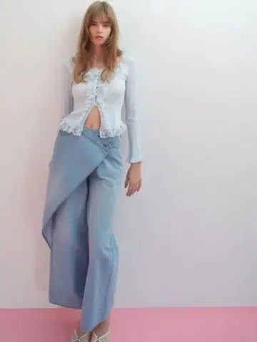 SNIDEL 서스테이너블 스커트 라이크 데님