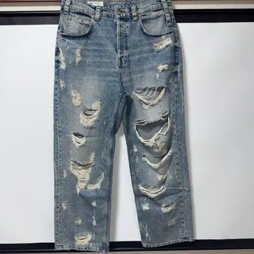 ZARA 데님 팬츠 슈퍼 데미지 그라데이션