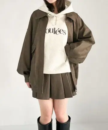 헤더 인조 가죽 BIG 블루종