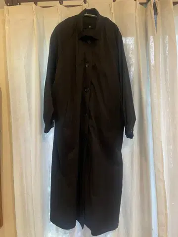 블랙 롱 코트 퀼팅 내부