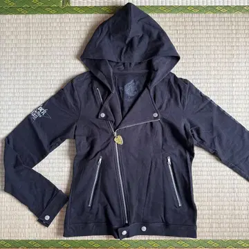 [ 컨디션 최상 ] 에어로스미스 라이더 자켓 스타일 후드 부착 후드티