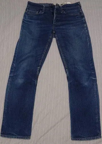 DENHAM 스트레이트 데님 다크 블루