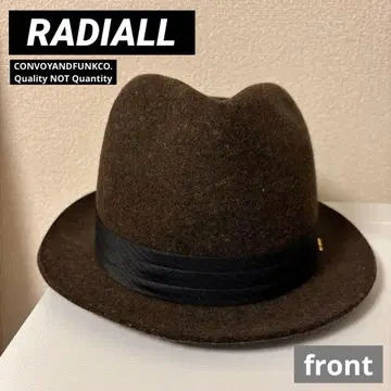 라디얼 RADIALL 럭셔리 햇 네프 울 브라운 울 중절모
