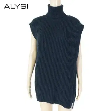 새상품 알리시 ALYSI 슬리브리스 니트 S EKN768 프리 사이즈