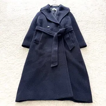 새상품급 IENA 알파카 샤기 오버 사이즈 코트 벨트 더블 브레스트