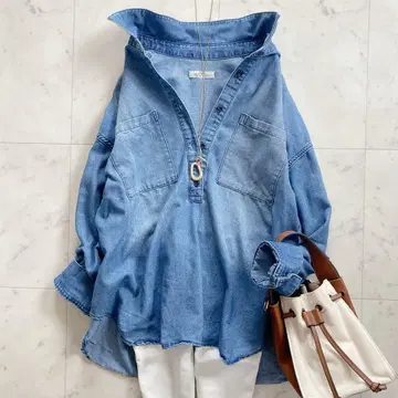 새상품급 저널 스탠다드 리룸 데님 풀오버 셔츠 인디고