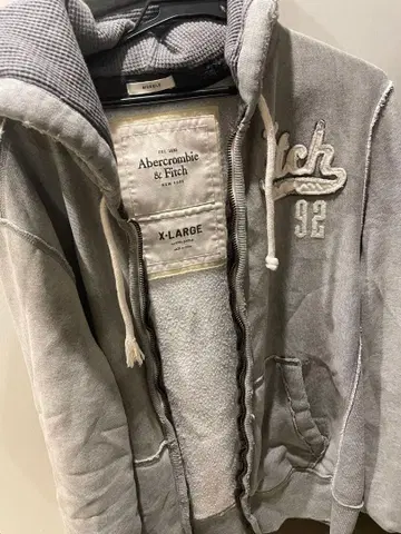 Abercrombie & Fitch 그레이 후드티 X-LARGE