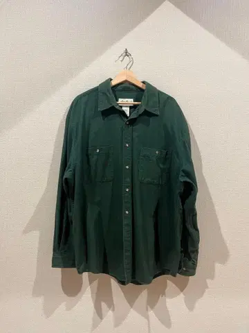 Eddie Bauer 다크 그린 긴팔 셔츠 L