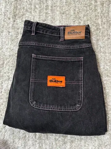 butter goods 블랙 데님 팬츠