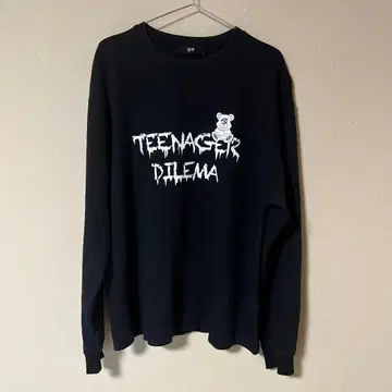 OY TEENAGER DILEMA 긴팔 티셔츠 블랙