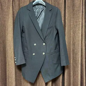 JEANASIS 블랙 더블 브레스트 테일러드 자켓