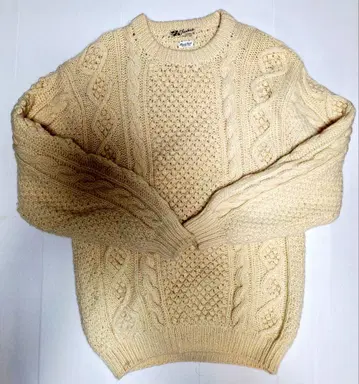 새상품급! 피셔맨 스웨터 아란 니트 Traders 핸드메이드