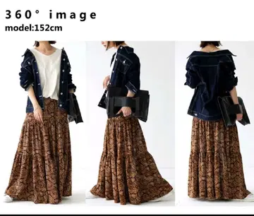 antiqua patterntorso 에스닉 패턴 캉캉 스커트 F