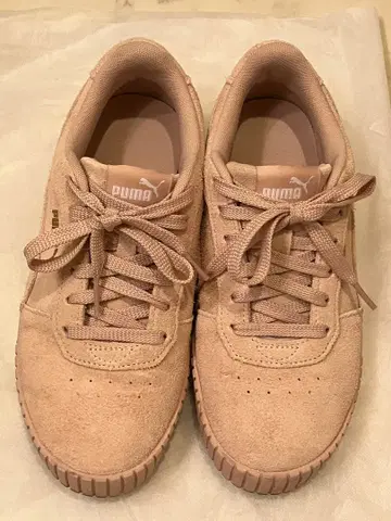PUMA 핑크 베이지 스웨이드 스니커즈 24.5 Amazon 구매