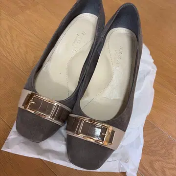 REGAL 그레이 스웨이드 펌프스