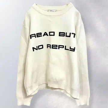 자라 ZARA 니트탑 영문 로고 캐주얼 심플 M [ b133