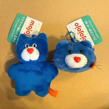 mojojojo 페이스 파우치 마스코트 봉제 인형 파랑 고양이