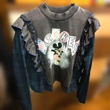 구제 의류 리메이크, 미키 그래픽 트레이닝복