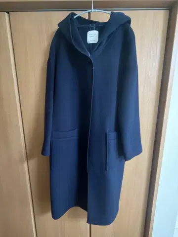 UNITED TOKYO 후드 부착 롱 코트 네이비 사이즈 1