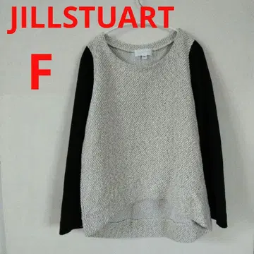 JILL STUART 긴팔 상의 라메 실 화이트 블랙 풀오버
