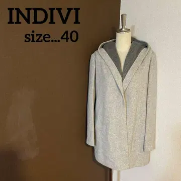 인디비 후디드 코트 가디건 가운 코트