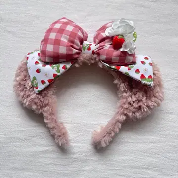 디즈니 셰리메이 하트 펠트 스트로베리 기프트 머리띠