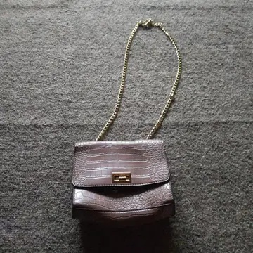 브라운 크로커다일풍 숄더백