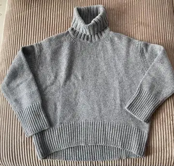 [ GALERIE VIE ] 울 터틀넥 니트 라이트 그레이 S 새상품급