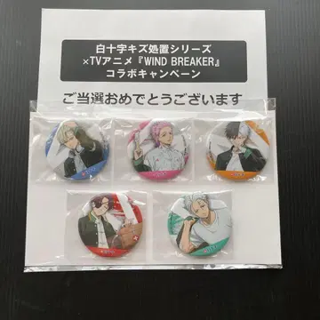 WIND BREAKER 윈브레 화이트 십자가 캔뱃지 세트