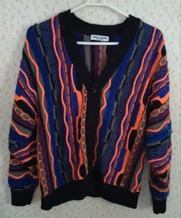 3D 멀티 컬러 니트 가디건