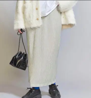 BEAUTY&YOUTH 벨로아 플리츠 스커트 워셔블