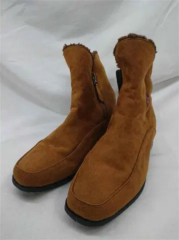 호코모모라 꽃 자수 브라운 계열 스웨이드 느낌 숏부츠 M 사이즈