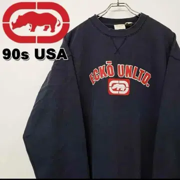 90s 구제 의류 ] ECKO UNLTD 에코 립미티드 자수 로고 맨투맨