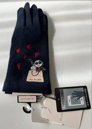 JILL STUART 미우라 다이치 네이비 장갑 스마트폰 터치 가능