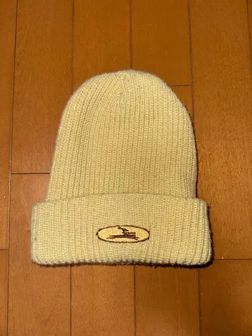 크림색 니트 모자 아크릴 100% 캐나다제 90s