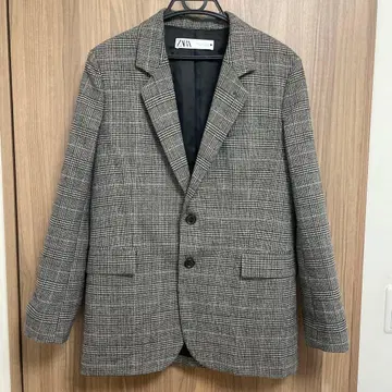 ZARA 체크 무늬 테일러드 자켓 새상품급