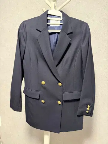 네이비 더블 브레스트 자켓